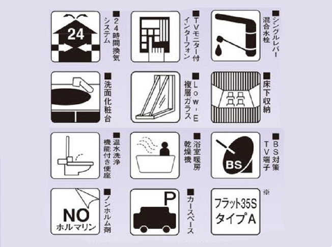 【構造・工法・仕様】 | 川越市砂新田3丁目　新築一戸建住宅　限定1棟（ふじみ野店） | ※お申込み時期によっては、「フラット35S」の対象外となる場合がございます。