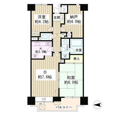 菊川パーク・ホームズの間取り