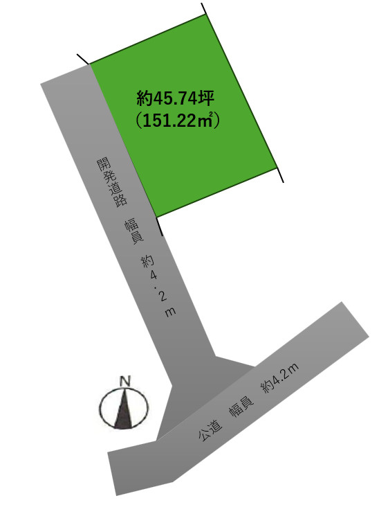 所沢市下安松売地の土地図