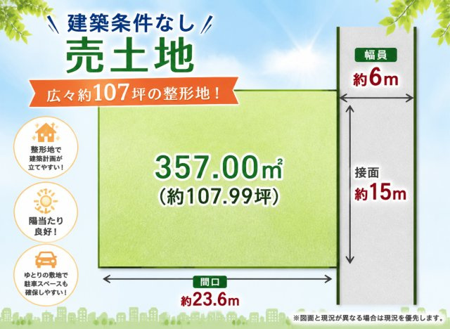 谷地中央２丁目売地の土地図