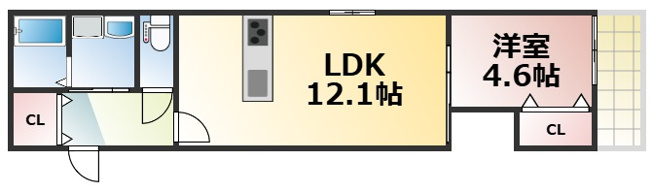 【間取り】 | Reglia今里North　仲介手数料無料
