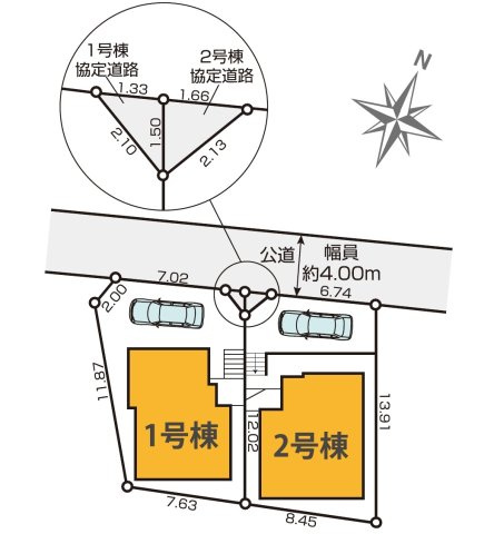 調布市東つつじケ丘2丁目 新築戸建 京王線 つつじヶ丘駅 の区画図