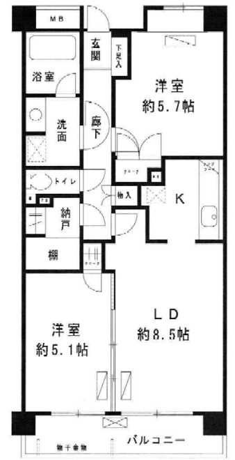 レジデンスシャルマン林試の森の間取り