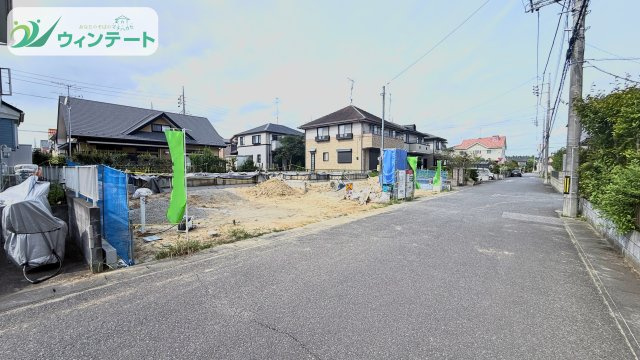 龍ケ崎市松ケ丘5期　新築戸建　2号棟の前面道路含む現地写真|建築の進捗に応じて見学も可能です。現地で暮らしのイメージを膨らませてください。