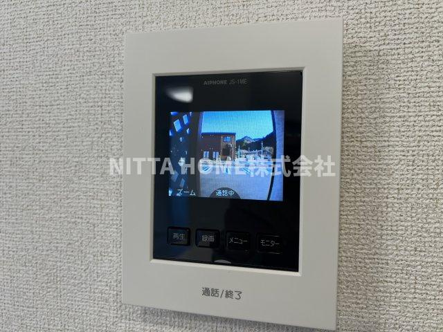 メゾンパーク枚田岡　A棟のセキュリティ|モニタ付きインターホンも設置済み◎