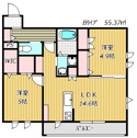 【間取り】 | 収納が多い南向きのお部屋です