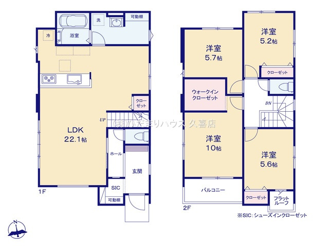 白岡市千駄野1期　新築一戸建て　02　リガーレの外観|キングサイズのベッドを置いてもゆとりのある開放的な10帖主寝室♪