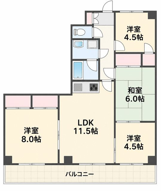 シャルマンコーポ壱番館の間取り