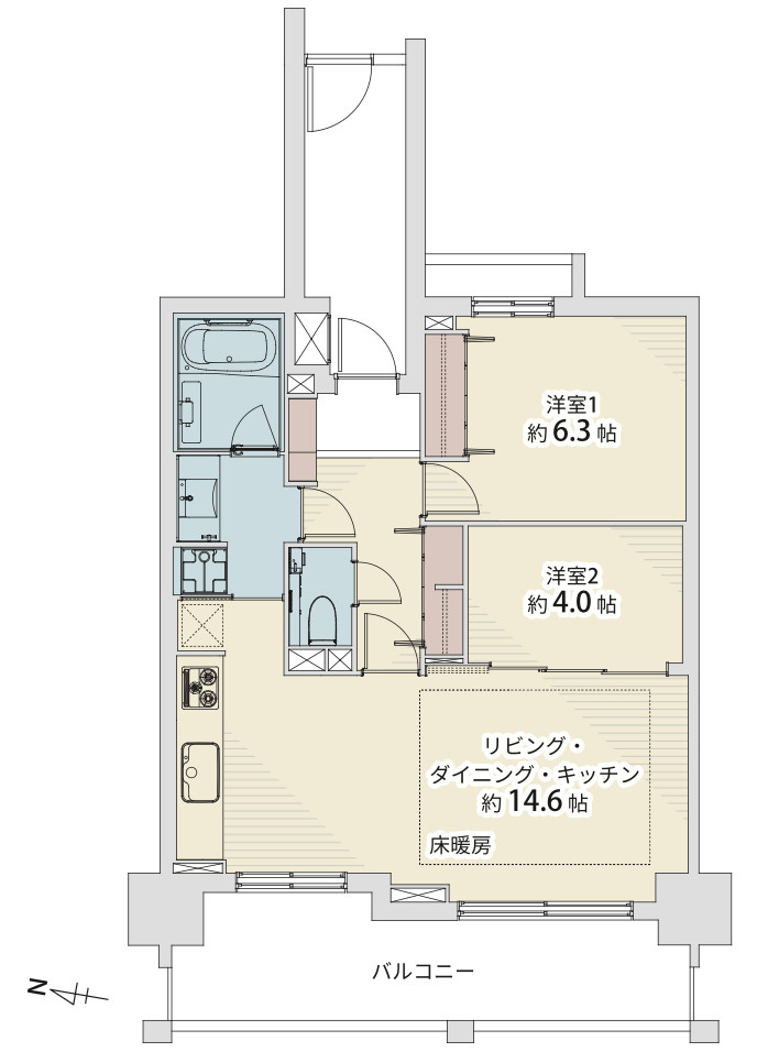 サンクタス本郷　6Fの間取り