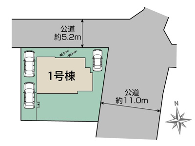 【区画図】 | 平塚市岡崎　限定１棟　新築住宅