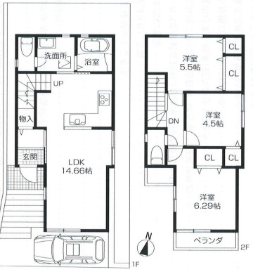 神戸市垂水区青山台　未入居の間取り|１区画