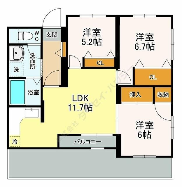 学園プリンスハイムの間取り