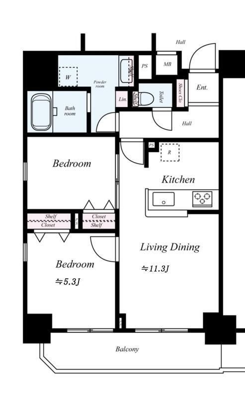 ミルーナヒルズ南千住の間取り|間取りです。