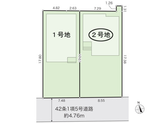 【土地図】 | 大和郡山市下三橋町の売地 全２区画 