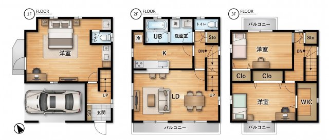 【間取り】 | 昭島市中神町　中古戸建