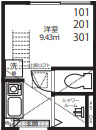新宿区北新宿２丁目のアパートの間取り