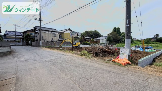 つくば市前野4期　新築戸建の前面道路含む現地写真|建築の進捗に応じて見学も可能です。現地で暮らしのイメージを膨らませてください。