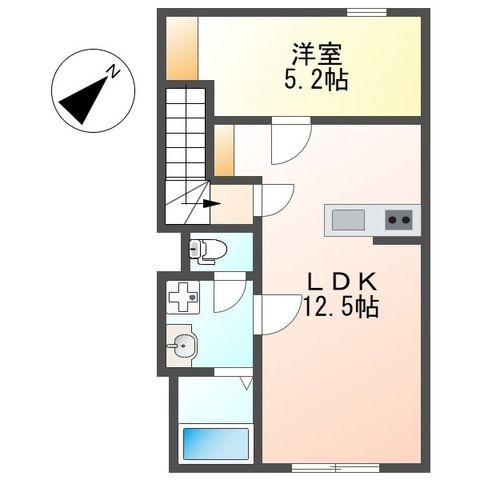 ベルメゾン矢取Ⅱの間取り