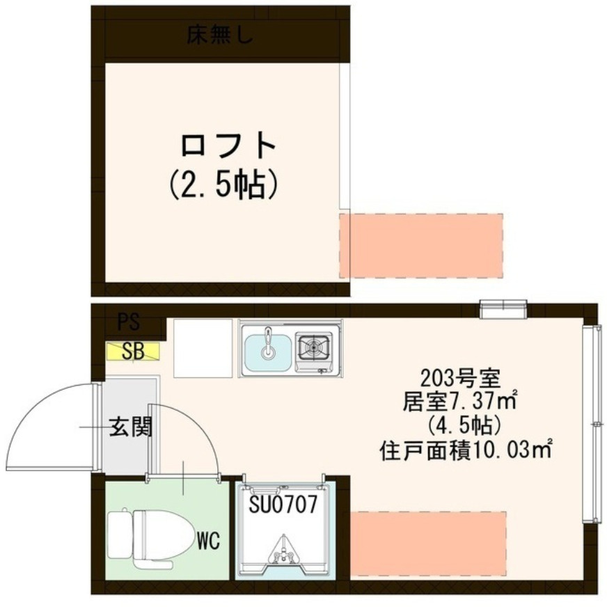 ORACLE SHIN-OKUBO(オラクル）の間取り