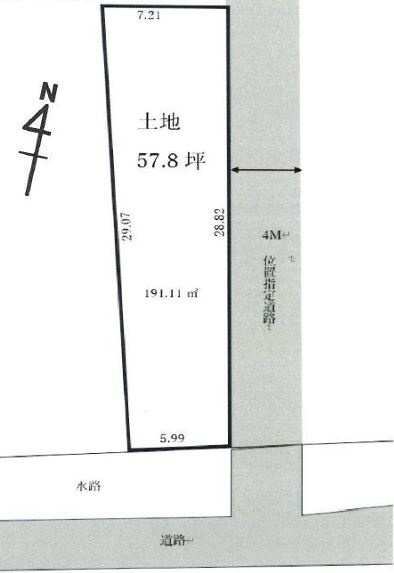 【土地】川越市天沼新田売地 全1区画の土地図