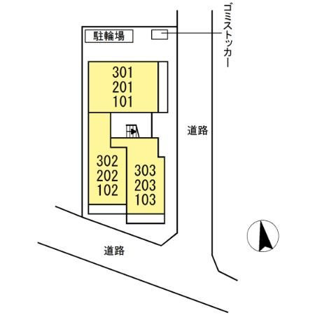 Blancheneige　A棟の区画図
