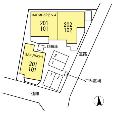 BAUMレジデンスの区画図