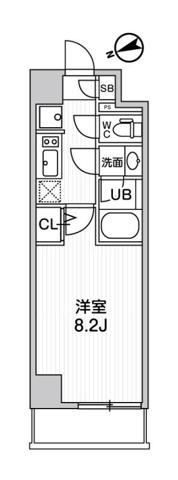 大田区新蒲田１丁目の賃貸マンションの間取り