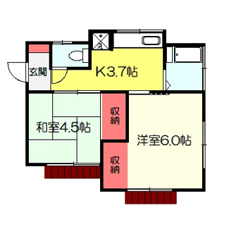 【間取り】 | 下里1丁目貸家