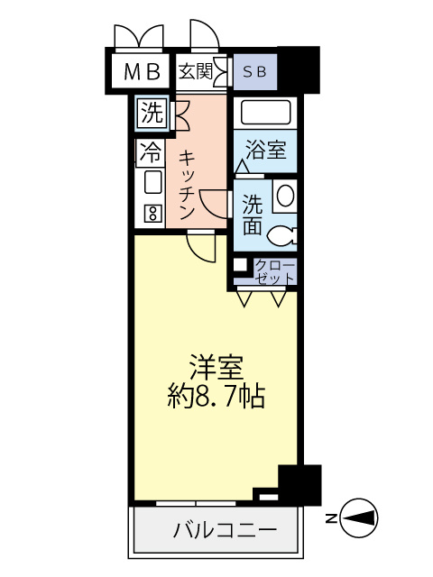 ライジングプレイス錦糸町の間取り