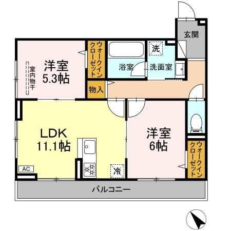 D Paina 鴨居Ⅱの間取り