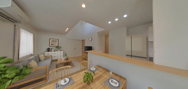加古川市加古川町稲屋の居間・リビング|【LDK/約16.8帖】
家具入りのイメージ画像です。シンプルで明るい内装ですので、お好みのテイストにアレンジできます。※CG加工が施されたイメージ画像です。実際とは異なる場合がございます。