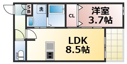 【間取り】 | Sierra深江南　仲介手数料無料