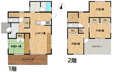 蓮田市西新宿５丁目　中古戸建の間取り