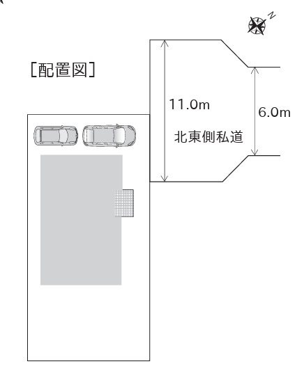 新潟市西区坂井東2丁目の区画図