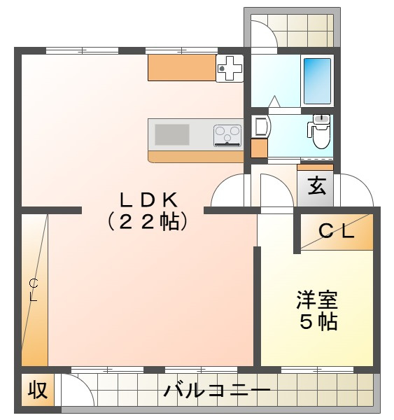 狩口台住宅25号棟の間取り