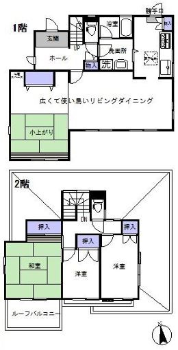 【中古】比企郡川島町八幡中古住宅の間取り