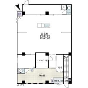 豊中市岡町北１丁目の店舗事務所の間取り
