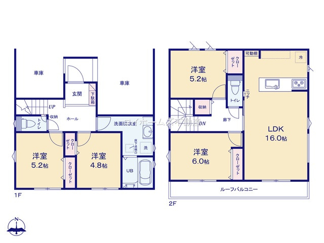 【間取り】 | 岩倉市東町白山25-69『仲介料無料』新築戸建て | 1号棟