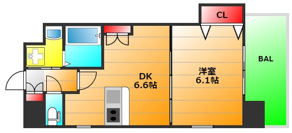ラグゼ大正の間取り|現状有姿