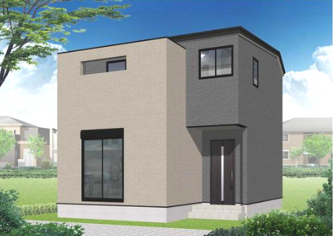 福岡市西区野方５丁目の新築一戸建の外観パース|【外観パース】