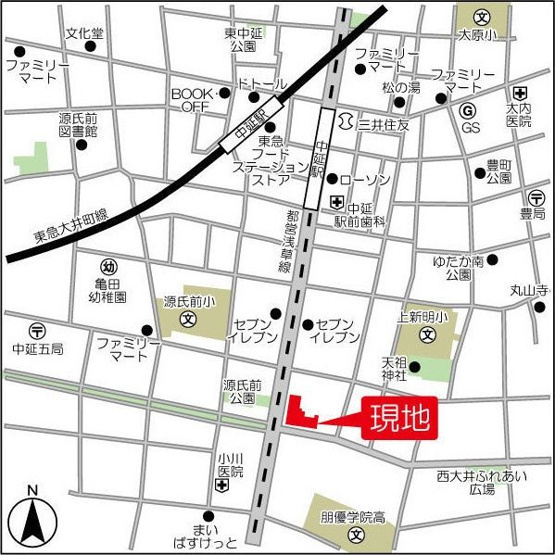 【地図】スタイリオ品川中延