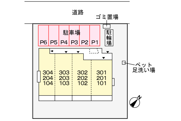 パレス　アルカディアの区画図