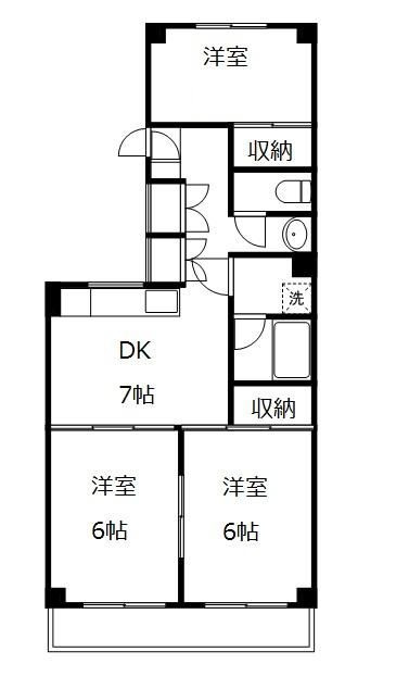 フォンテーヌ中野の間取り|間取りです。