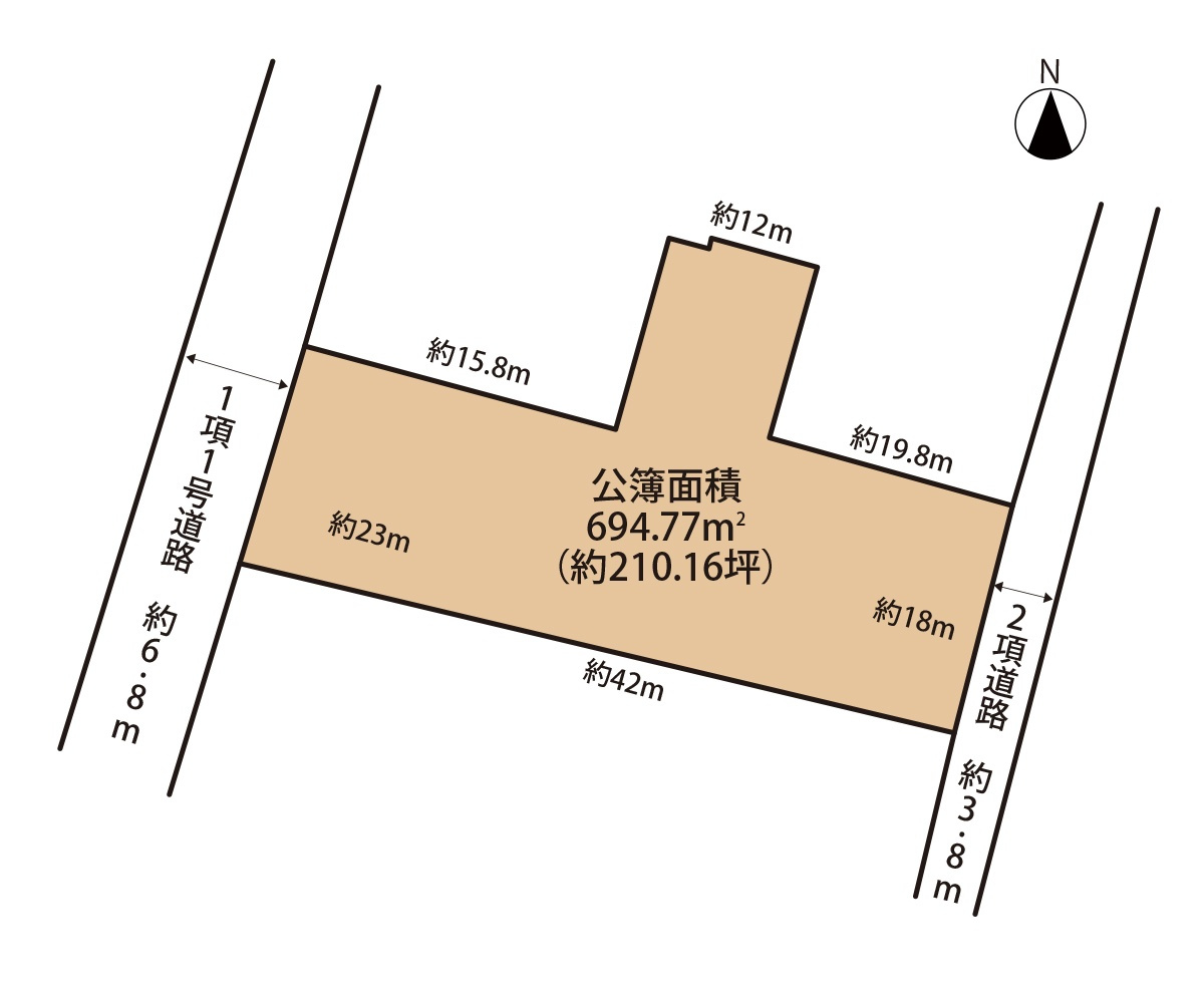 S1804G　3丁目土地の土地図