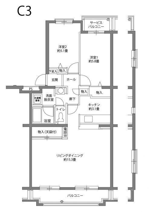 ヒルズ南戸塚4の間取り