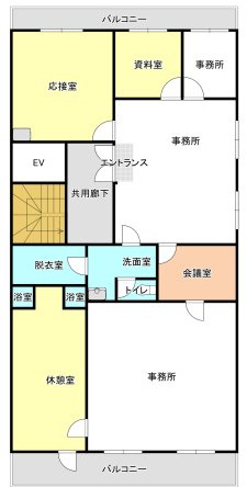 サンベルデ　２階事務所の間取り