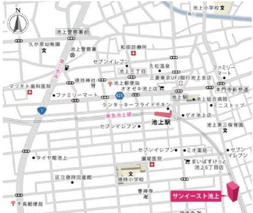 サンイースト池上の地図|地図