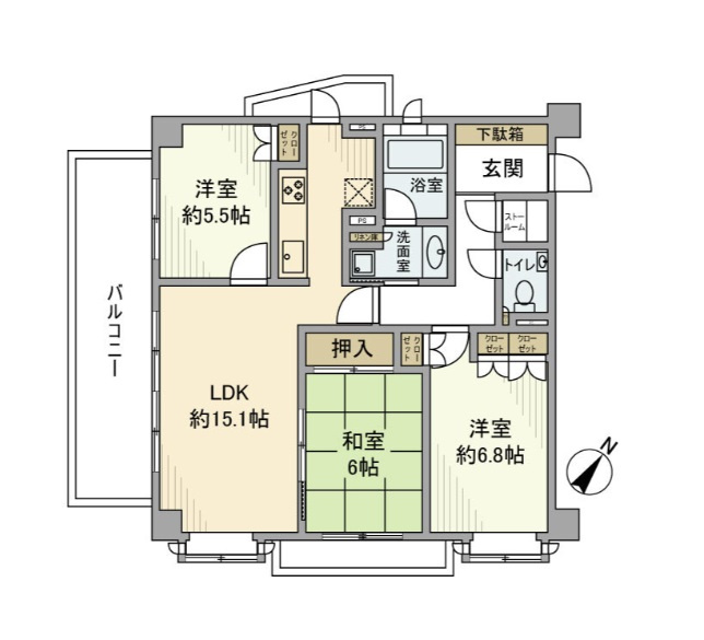 アールブラン久が原の間取り|間取り