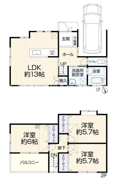 稲田新町3丁目中古戸建の間取り|2026年8月にリフォーム完了済みで、室内キレイで快適にお過ごしいただけます！