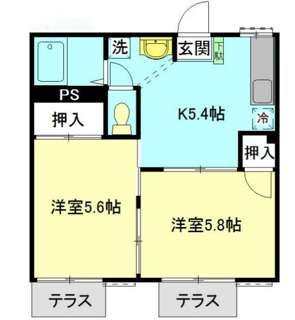 ハイツ秋ヶ瀬の間取り
